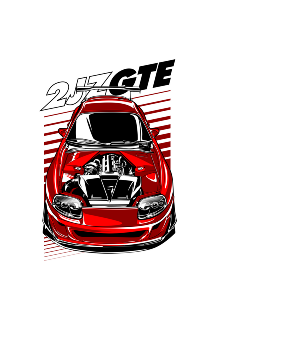 Toyota Supra 2JZ-GTE minta fekete pólón