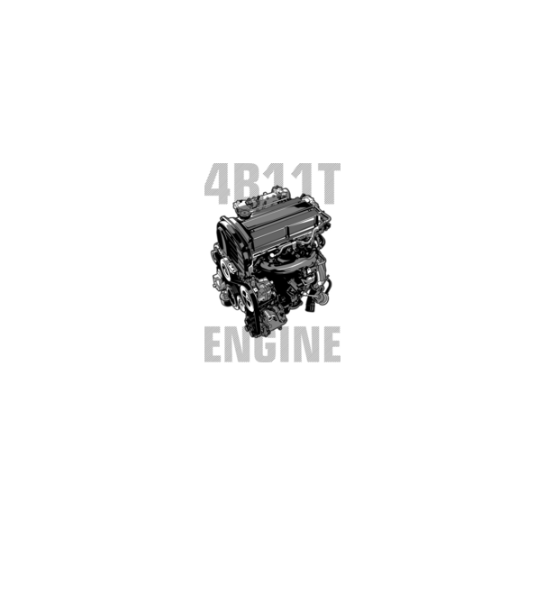 Mitsubishi 4B11T Engine (motor)_2 minta fekete pólón