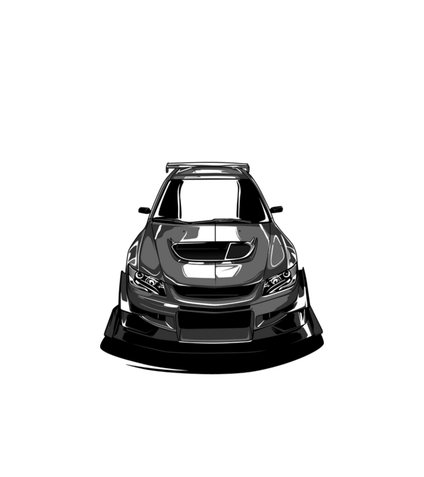 Mitsubishi Evo VIII  minta fehér pólón