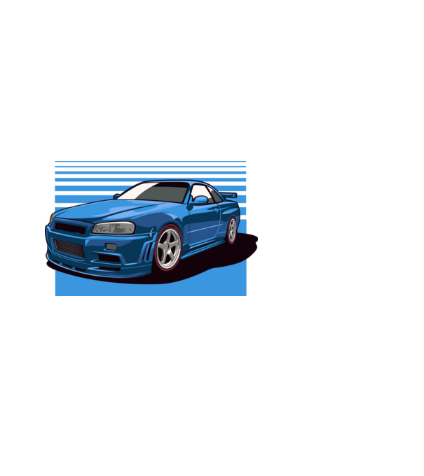 Nissan Skyline GTR minta fehér pólón