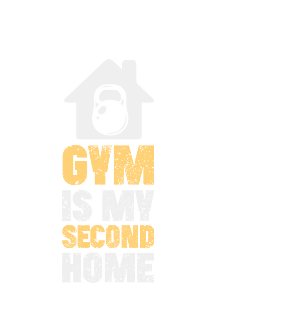Gym Is My Second Home - Az edzőterem a második otthonom minta fekete pólón