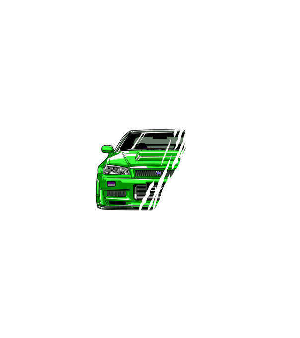 Nissan Skyline GTR R34 minta fekete pólón