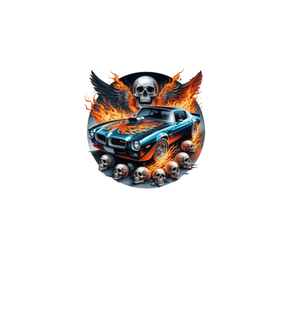 Muscle Car - Izomautó minta türkiz pólón