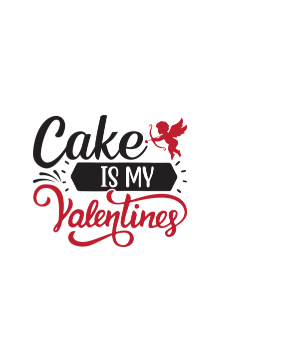 Cake is my Valentine - A torta az én Valentinom minta világoskék pólón