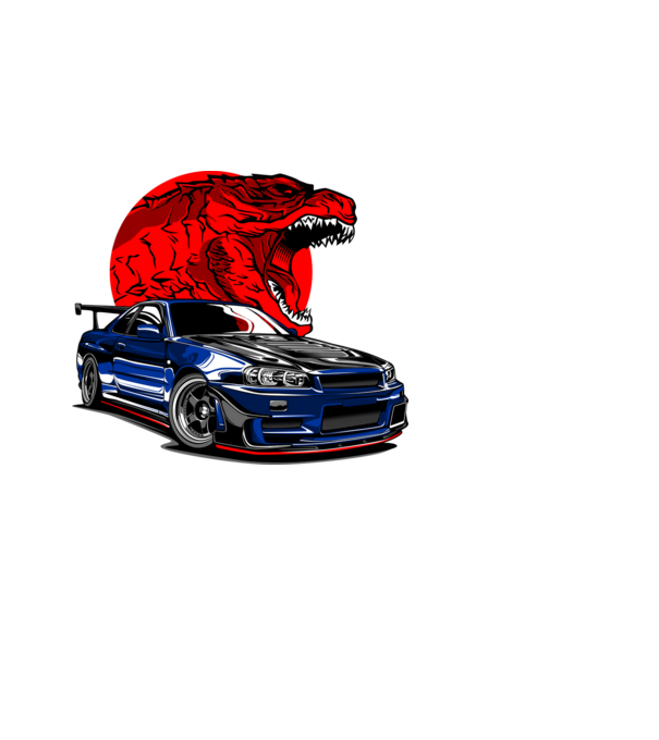 Nissan Skyline GTR R34 minta fekete pólón