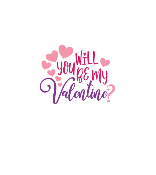 Will you be my Valentine - Leszel a Valentinom? minta fekete pólón