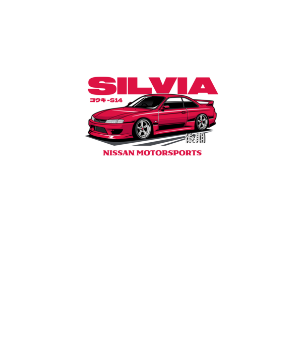 Nissan Silvia S14 minta fekete pólón
