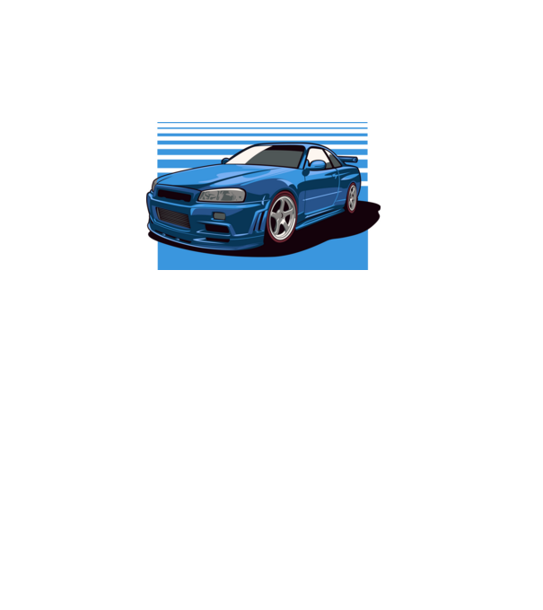 Nissan Skyline GTR minta fekete pólón
