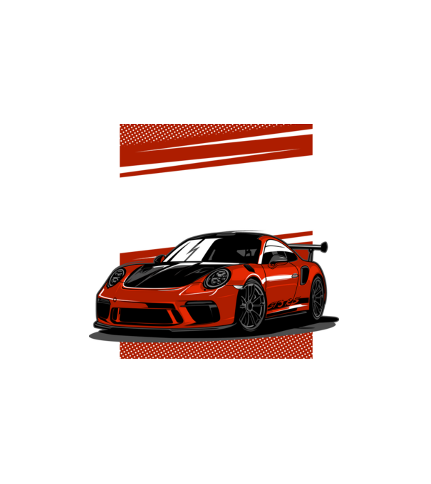 Porsche 911 GT3 minta fehér pólón