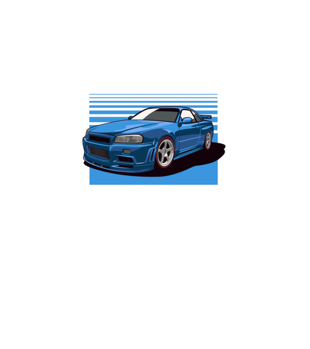 Nissan Skyline GTR minta fekete pólón