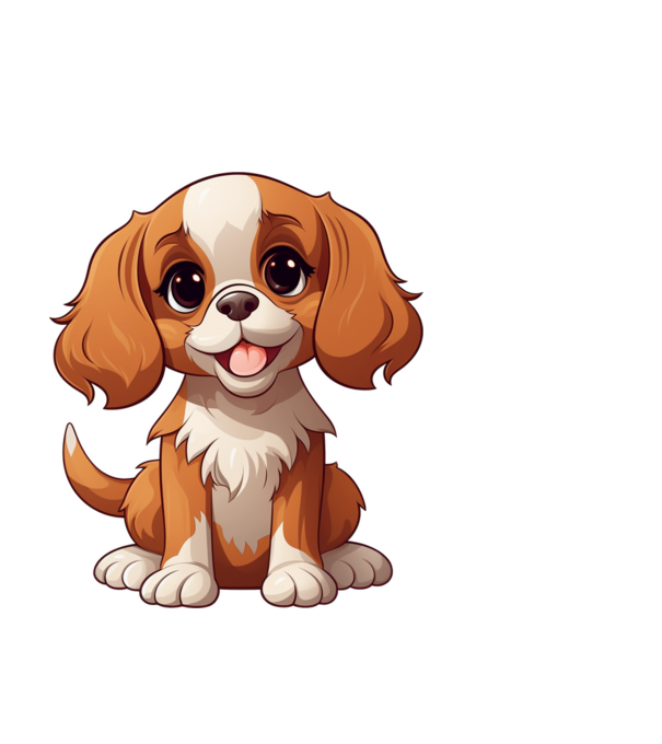 Aranyos kutya - Cavalier King Charles Spániel minta fehér pólón