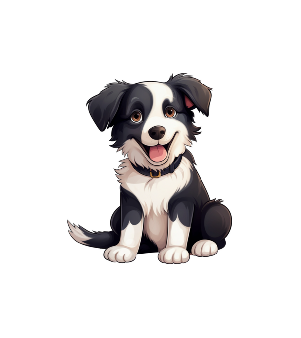 Aranyos kutya - Border Collie minta fehér pólón