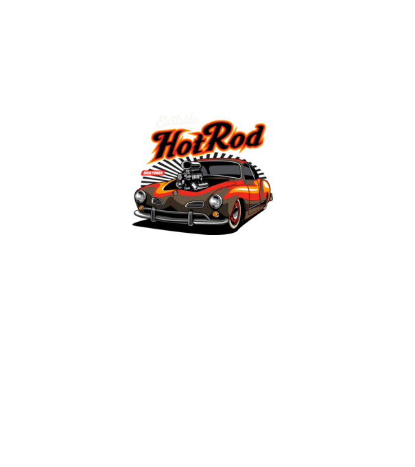 Hot Rod minta fekete pólón