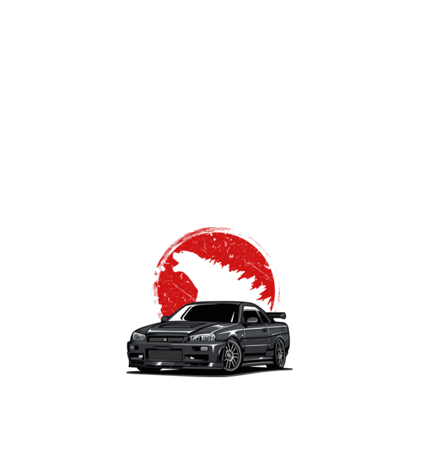 Nissan Skyline minta fehér pólón