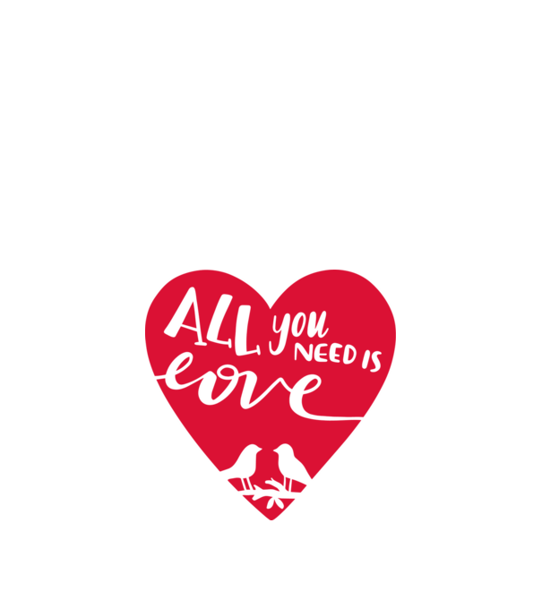 All you need is Love - Csak a Szeretetre van szükséged minta fekete pólón