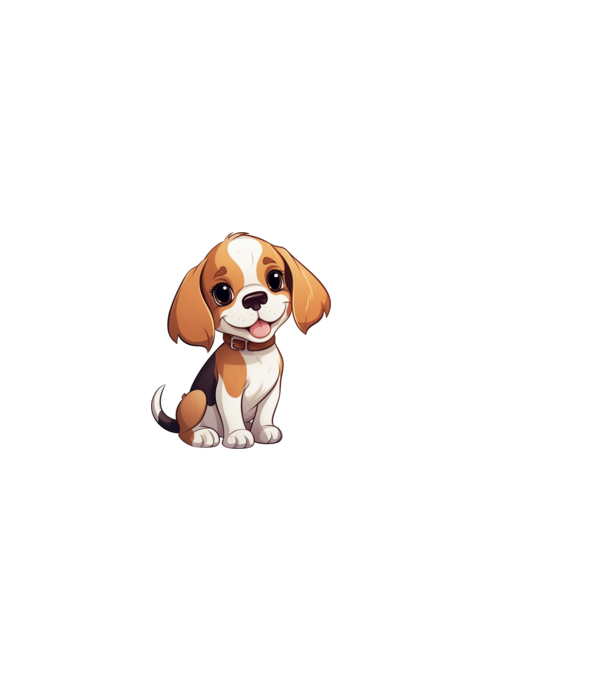Aranyos kiskutya - Beagle minta fehér pólón