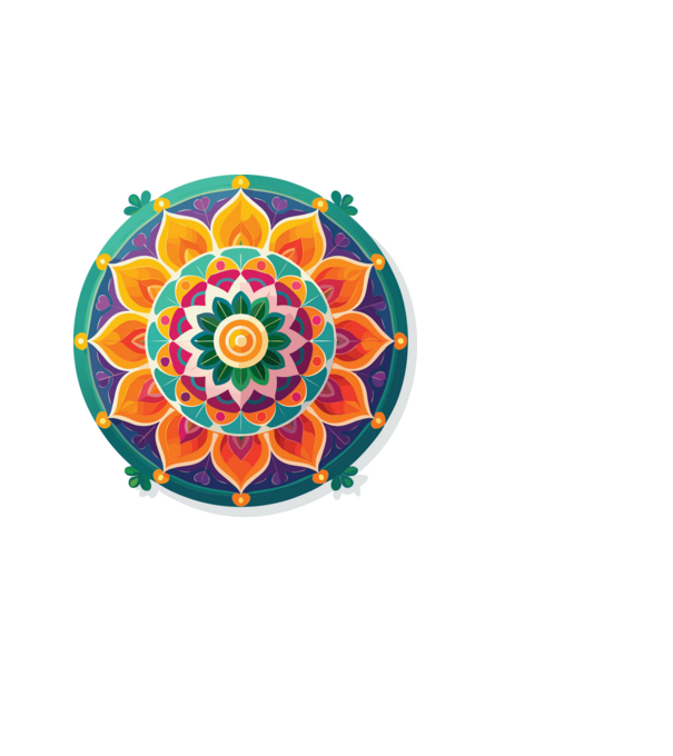 Mandala minta fekete pólón