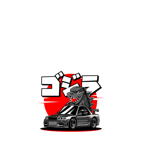 Nissan Skyline - Dragon Driver minta fekete pólón