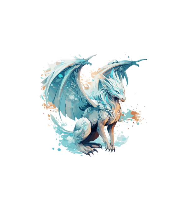 Sárkány - Dragon minta fehér pólón