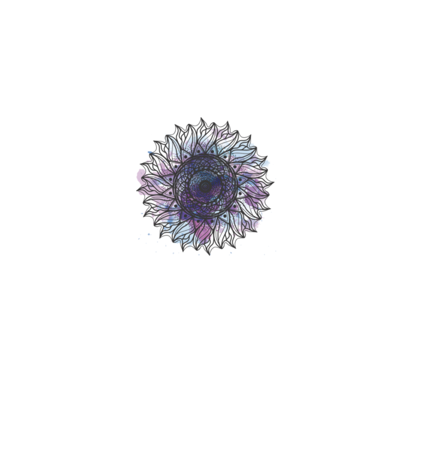 Mandala akvarell lila minta homokszín pólón