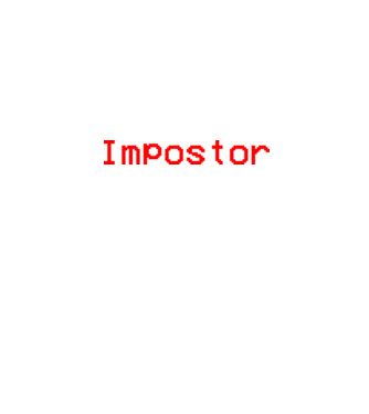 Impostor minta fehér pólón