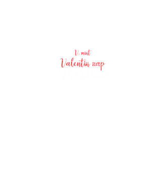 V, mint Vodka minta fekete pólón
