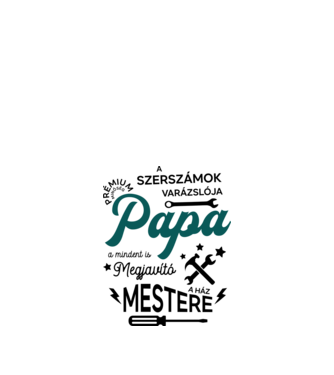 Papa a szerszámok varázslója minta homokszín pólón