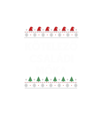 Kötelező családi móka minta homokszín pólón
