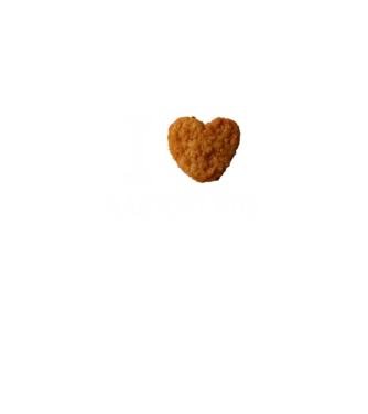 I love rántott hús minta fekete pólón
