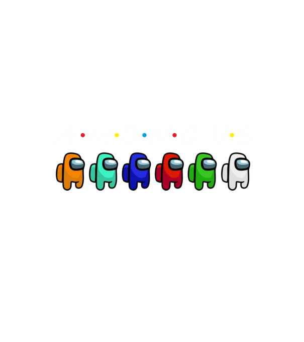 Among Us Friends minta fekete pólón