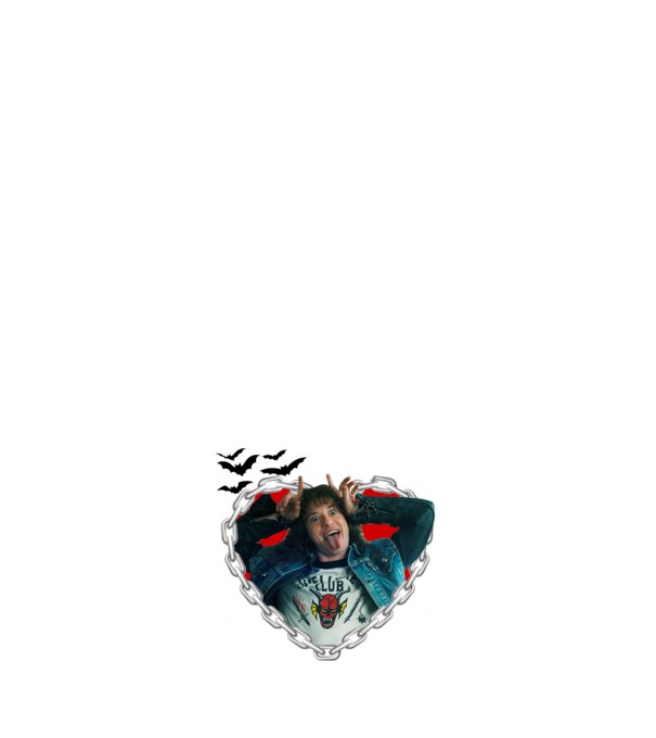 Eddie Munson love minta fehér pólón