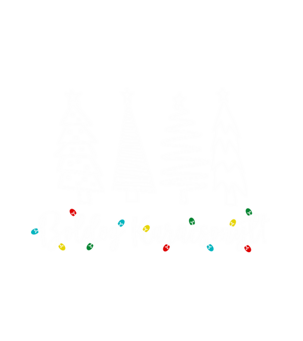Boldog Karácsonyt égősor minta fehér pólón