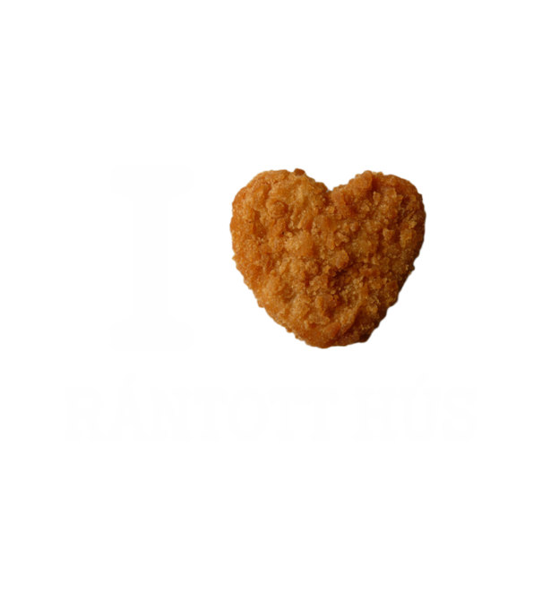 I love rántott hús minta fehér pólón