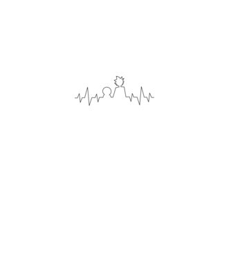 Rick és Morty Heartbeat black minta fehér pólón