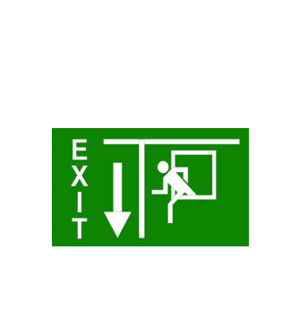 Eresz Emergency Exit minta fekete pólón