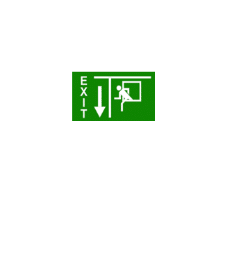 Eresz Emergency Exit minta fekete pólón