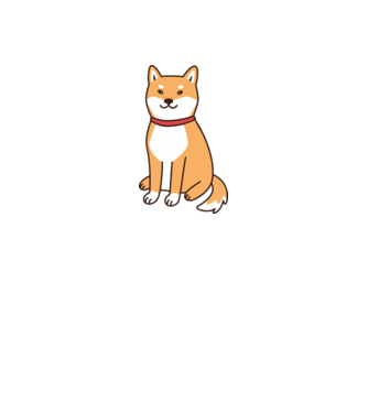 Shiba inu minta fehér pólón