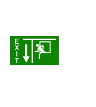 Eresz Emergency Exit minta fekete pólón