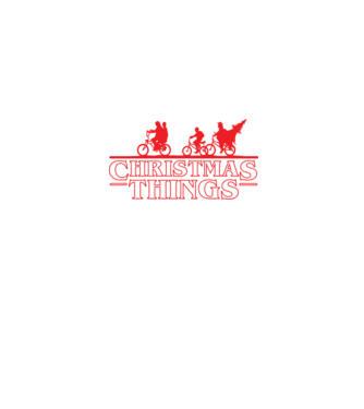 Stranger Things 3 Christmas Things Karácsony minta farmerkék pólón