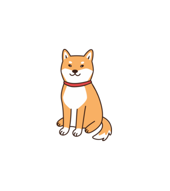 Shiba inu minta fehér pólón