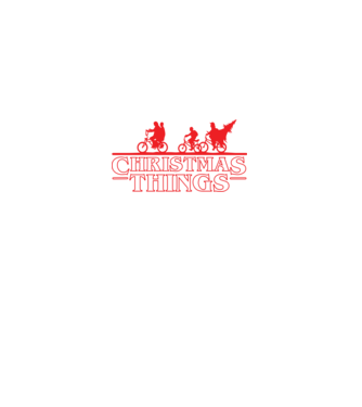 Stranger Things 3 Christmas Things Karácsony minta fekete pólón