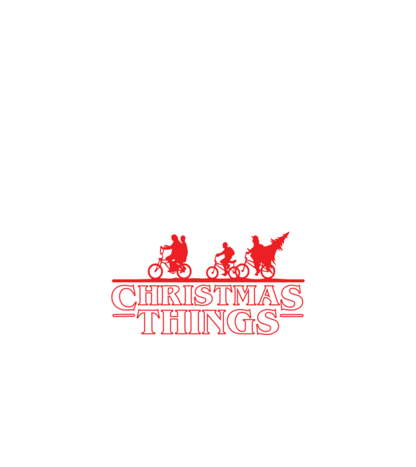 Stranger Things 3 Christmas Things Karácsony minta fekete pólón