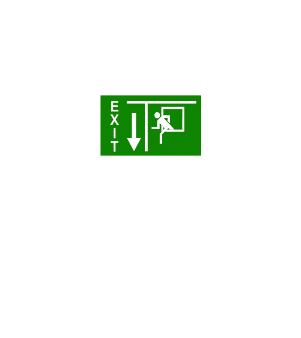 Eresz Emergency Exit minta fekete pólón