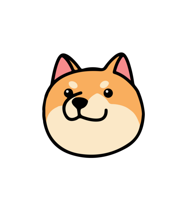 Shiba inu fej minta fehér pólón