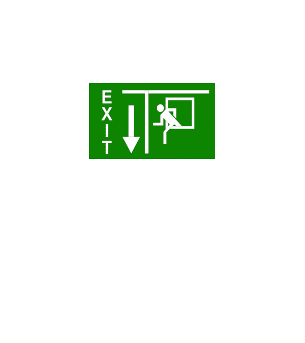 Eresz Emergency Exit minta fekete pólón