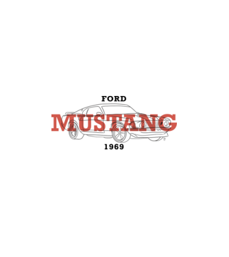 Firka - Ford Mustang minta fehér/piros pólón