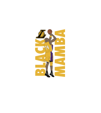 Black Mamba 24 minta fekete pólón