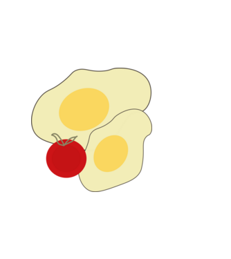 egg minta világos rózsaszín pólón