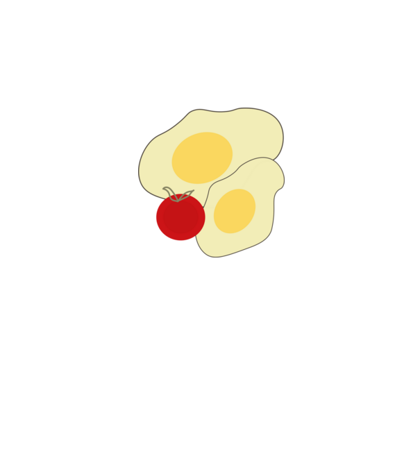 egg minta fehér pólón