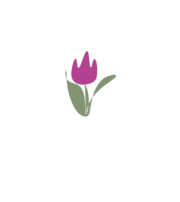 lila tulipán minta szürke pólón
